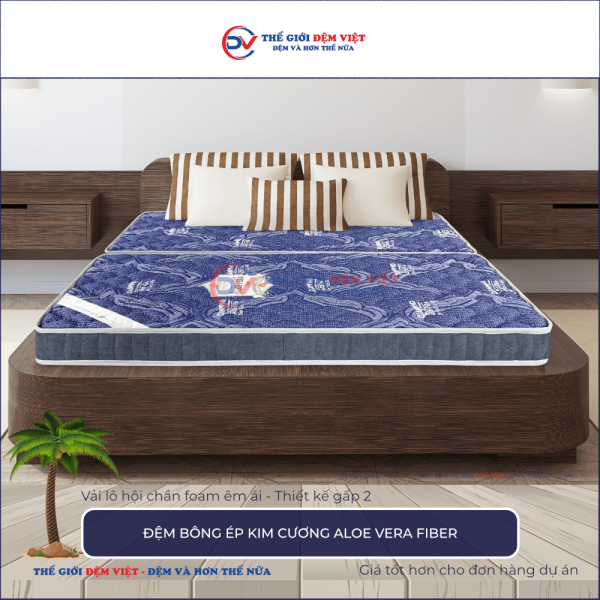 Đệm bông ép Kim Cương Aloe Vera Fiber